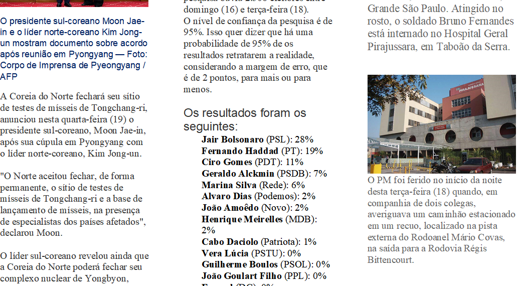 Coreia do Norte e Coreia do Sul assinam acordo