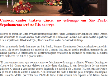 Morre aos 49 anos vitima de câncer Mr Catra
