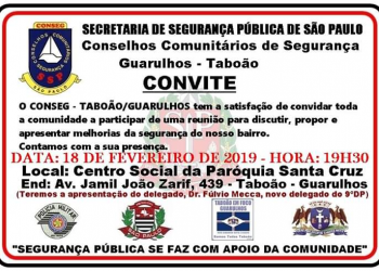 O Conseg, Conselho Comunitário de Segurança do Taboão Guarulhos Realiza Reunião em prol da comunidade