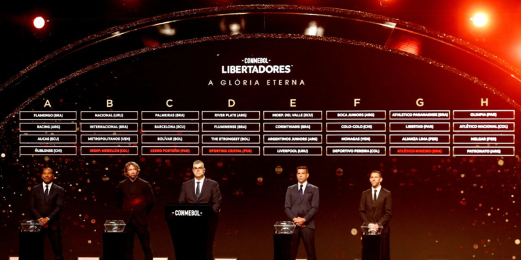 A Conmebol sorteou os grupos da edição 2023 da Copa Libertadores na noite desta segunda-feira